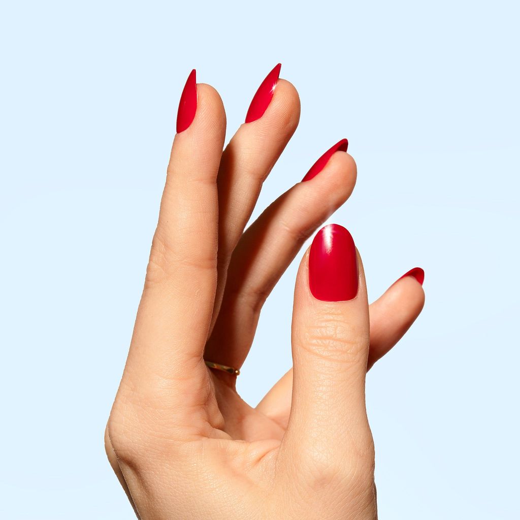 classic red nails press on