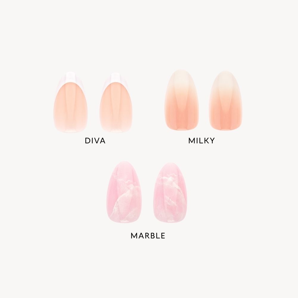 Press on Almonds nail set