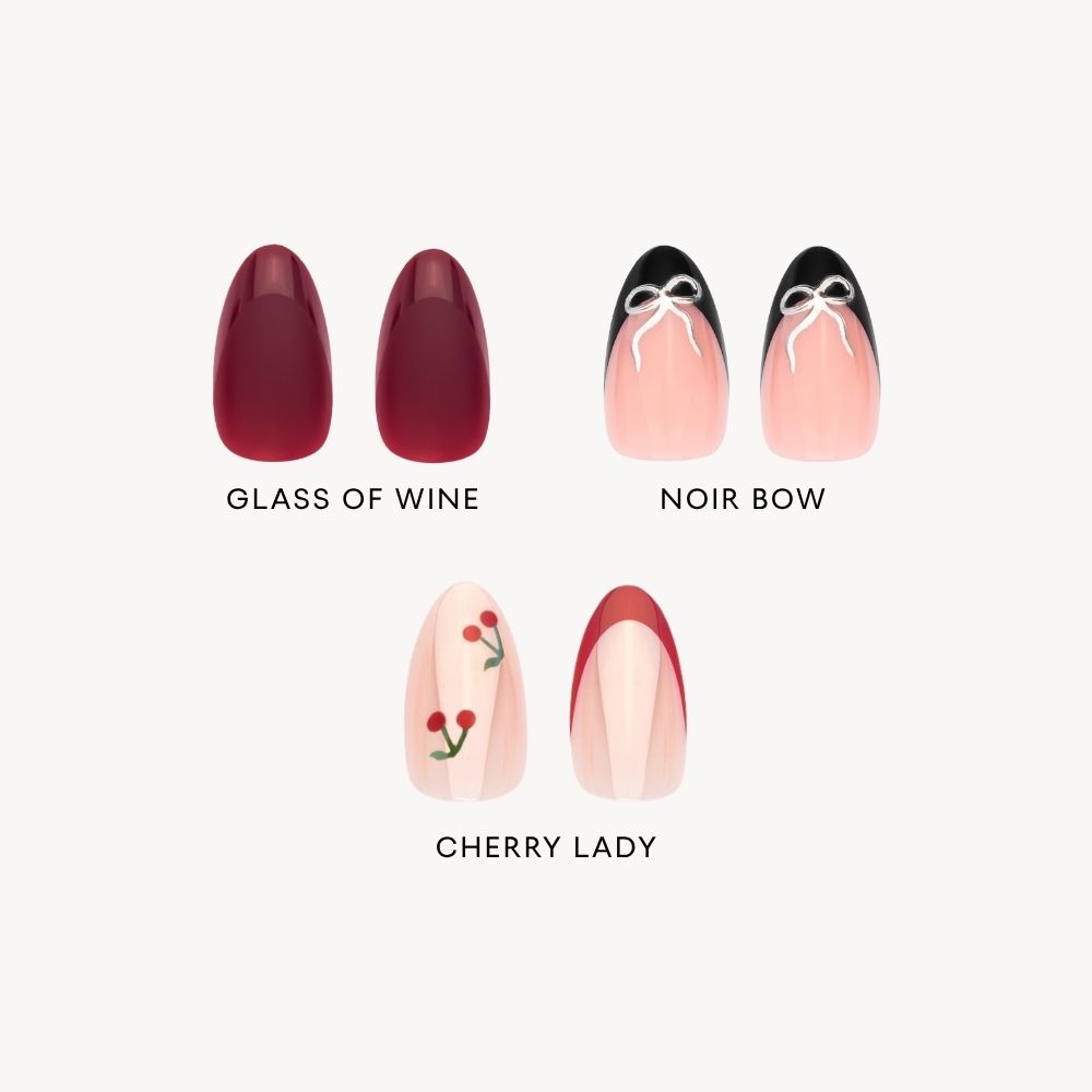 Fancy French nails press on